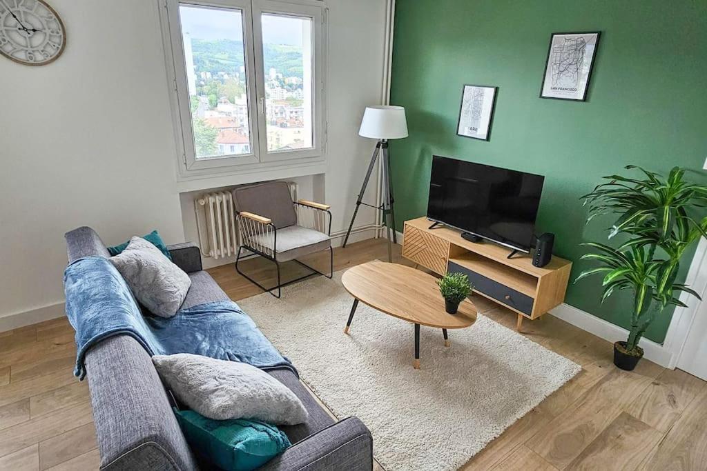 C'Est Chez Maurice! 4 Ch Wifi Balcon Parking Free Daire Saint-Etienne  Dış mekan fotoğraf